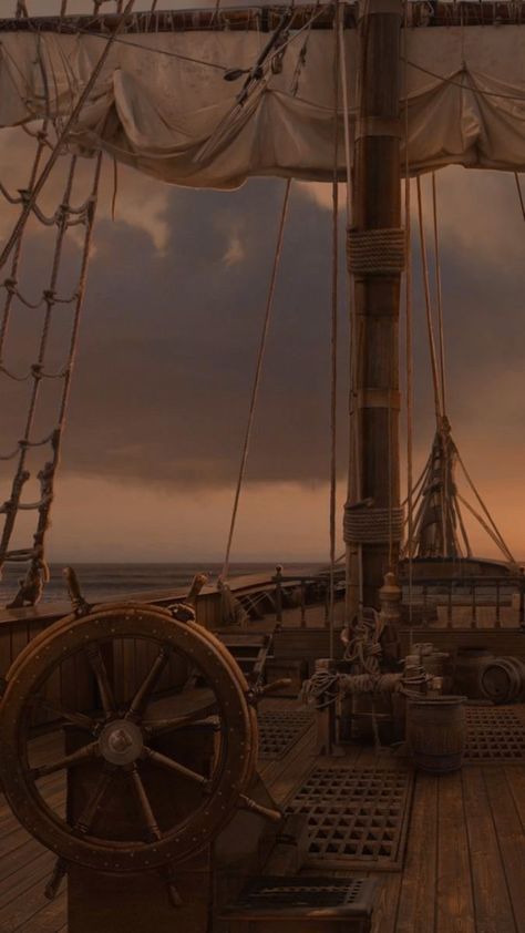 Merchant Ship Aesthetic, The Never King Nikki St Crowe Aesthetic, Pirates Of The Caribbean Aesthetic, Pirate Wallpaper, Exploring Aesthetic, Medieval Ship, Fantasy Ship, Pirate Of The Caribbean, Baylen Levine