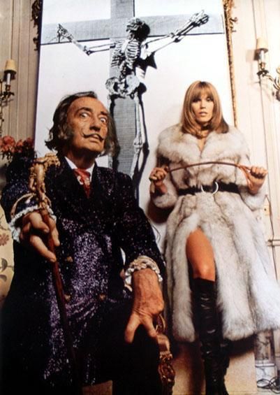 Amanda Lear & Salvador Dali Salvatore Dali, Venus In Furs, Dali Art, Max Ernst, 70s Disco, Art Disney, Salvador Dali, Jolie Photo, Art References