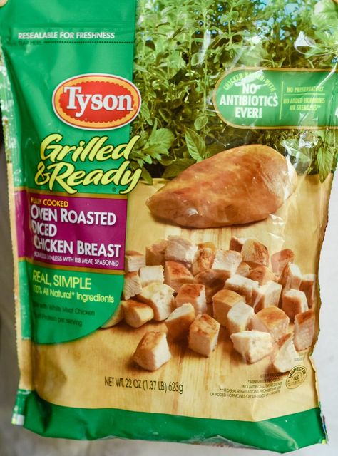 #AD Make a delicious Air Fryer Chicken Fried Rice in minutes with @TysonBrand chicken. The chicken is ready to go too when you use Tyson® Grilled & Ready® Fully Cooked Oven Roasted Diced Chicken Breast. #AirFryer #GlutenFree Chicken In Oven, Oven Roasted Chicken Breast, Oven Bag, Tyson Chicken, Braised Chicken Breast, Seared Chicken Breast, Rib Meat, Easy Chicken Breast, Oven Roasted Chicken