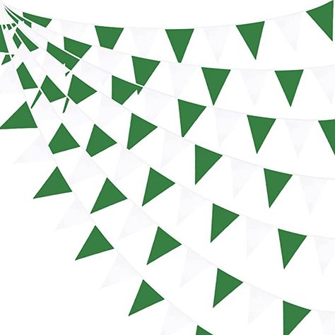 Amazon.com: 32Ft Green and White Banner Party Decorations Triangle Flag Fabric Banner Cotton Pennant Bunting Garland for Christmas Wedding Birthday Home Nursery Outdoor Garden Masters Golf Party Decoration : Home & Kitchen Masters Golf Party, Camp Banner, Garland For Christmas, Triangle Flag, Golf Party Decorations, White Banner, Masters Golf, Home Nursery, Golf Party