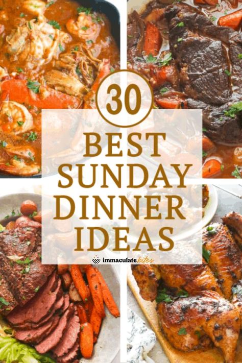 Make weekends more special with these Sunday Dinner Ideas perfect for the whole family featuring inexpensive yet fancy meals complete with sides and desserts. Enjoy these restaurant-quality meals at the comfort of your home. Fancy Sunday Dinner Ideas, Sunday Supper Ideas Families, Sunday Dinner Ideas Black People, Sunday Meals Dinners, Black Dinner Ideas, Best Sunday Dinner Recipes, Sunday Meal Ideas, Sunday Lunch Ideas, Sunday Family Dinner Ideas