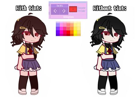 Gacha Club Cassidy Fnaf, Gacha Club Gender Fluid Outfits, Gacha Club Tint Color Ideas, Fall Gacha Club Outfits, Cassidy Fnaf Gacha Club Oc, Tint Gacha Club, Y2k Gacha Club Outfits Codes, Gacha Tint Colors, Gacha Tint Colors Ideas