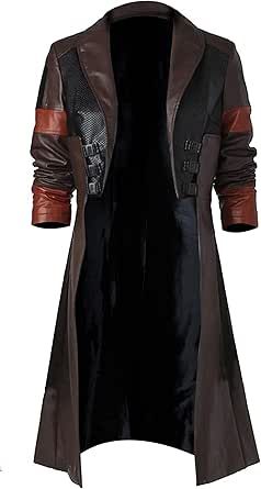 Woman Halloween Costumes, Guardians Of The Galaxy Gamora, Striped Leather Jacket, Long Leather Jacket, Leather Jacket Zipper, Aviator Leather Jacket, Womens Cosplay, Long Leather Coat, Faux Leather Coat