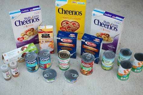 Healthy Food Pantry Donations Food Donation Box Ideas Diy, Food Pantry Donations, Food Bank Donations, Food Donation, Survival Kits, Fundraising Ideas, Food Bank, Pantry Items, How To Give