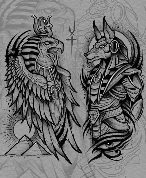 Thoth Tattoo Egypt, Gods Of Egypt Tattoo Design, Thoth Egyptian God Tattoo, Egyptian God Tattoo, Thoth God, Anubis And Horus, Egypt Tattoo Design, Egypt Gods, Egyptian Eye Tattoos