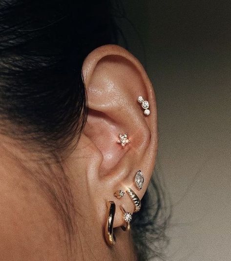 Curated ear, ear stack, bestselling earrings Inner Conch Earrings, Inner Cartilage Piercing, Eat Piercing Curation, Crunch Piercing, Ear Conch Piercings, Conch Stud Jewelry, Stud Conch Piercing, Conch Jewelry Studs, Inner Conch Piercing Studs