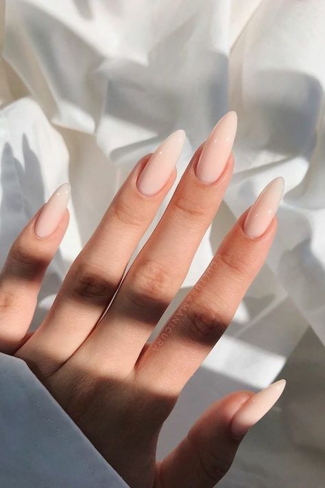 30+ Classy Nude Nail Designs, long nude nails, long almond nude nails, nude nail ideas, long nail ideas Long Almond, Simple Acrylic Nails, Almond Acrylic Nails, Neutral Nails, Dream Nails, Fire Nails, Classy Nails, Chic Nails, Best Acrylic Nails