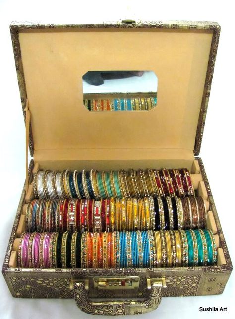 Indian Metal Sari Bangles Bracelet jewelry Storage Box Bangles Box Ideas, Traditional Cheap Bangle For Festivals, Bollywood Style Jeweled Bangle For Gift, Antique Hallmarked Bangle For Weddings, Choodiyan Bangles, Heavy Bollywood Bangle For Weddings, Bracelets Indian, Colorful Bangles, Indian Bangles