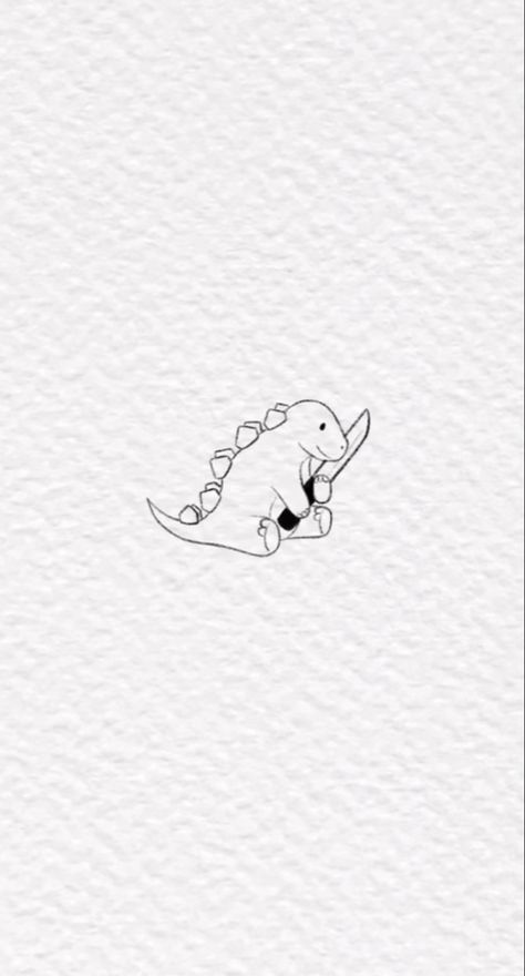 Rawr Tattoo Cute, Dino With Knife Tattoo, Dinosaur Holding Knife Tattoo, Animal Holding Knife Tattoo, Dinosaur With Knife Tattoo, Small Dinosaur Tattoo Cute, Triceratops Tattoo Cute, Funny Dinosaur Tattoo, Dino Nugget Tattoo