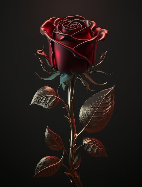 Photo c4d rendering 3d design thorny red... | Premium Photo #Freepik #photo #rose #red-rose #red-roses #rosebud Black Roses Wallpaper, Dark Red Roses, Red Roses Wallpaper, Rose Flower Pictures, Afrique Art, Android Wallpaper Flowers, Beautiful Red Roses, Art Animation, Lovely Flowers Wallpaper