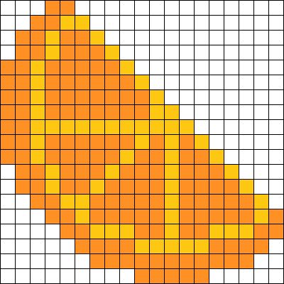 Orange Slice Perler Bead Pattern / Bead Sprite Kandi Cuffs, Pony Bead Patterns, Orange Slice, Kandi Patterns, Bead Sprite, Hama Beads Patterns, Diy Perler Beads, Pola Kristik, Iron Beads