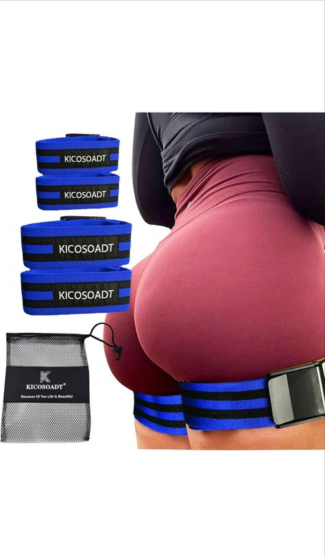 KICOSOADT Glute Bands,Blood Flow Restriction Bands for Women Glutes & Hip Building Resistance Band Glutes, Bfr Bands, Glute Bands, Workout Equipment, Leg Bands, Free Sport, Resistance Bands, Muscle Growth, Pilates Workout