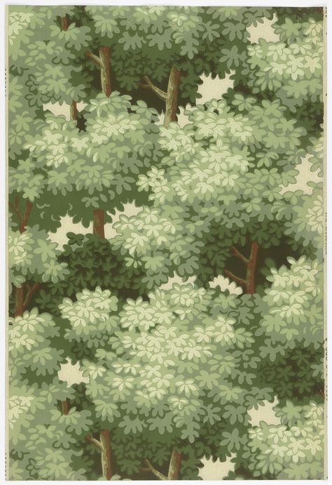 American Wallpaper, Pattern Texture, Tree Tops, Design Museum, Wall Treatments, Textile Patterns, Of Wallpaper, Surface Design, Shades Of Green