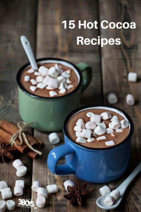 These 15 Hot Chocolate Recipes are great for Kids and Adults. I am sure you will find a recipe you will love. Decorating For Winter After Christmas, Chinese Lemon Chicken, Homemade Hot Chocolate Mix, Crockpot Hot Chocolate, Hot Cocoa Recipe, Chocolate Drink, Cocoa Recipes, Hot Chocolate Marshmallows, Homemade Hot Chocolate