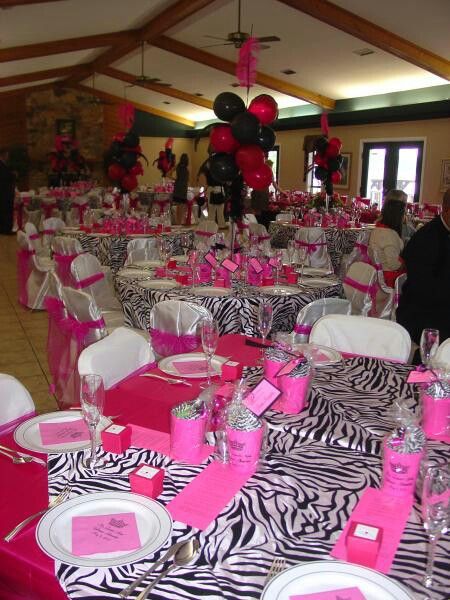 The Ultimate Hot Pink & Zebra Print Wedding Zebra Print Wedding, Mcbling Party Decor, Trashy Y2k Birthday Party, Pink Zebra Aesthetic, Trashy Y2k Birthday, 2000s Sweet 16, Mcbling Birthday Party, Pink Zebra Rooms, Mcbling Party