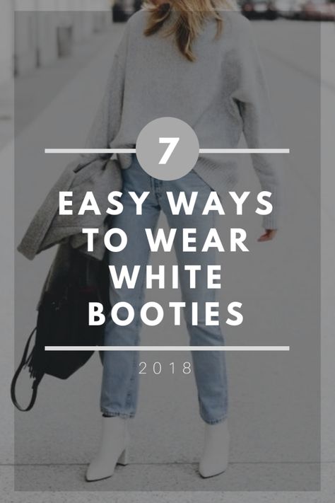 How to Wear White Booties White Bootie Outfits, White Boot Outfit Fall, White Booties Outfit Fall, Booties Outfit Winter, White Ankle Boots Outfit, White Booties Outfit, Ankle Boots Outfit Winter, Ankle Boots Outfit Fall, Booties Outfit Fall