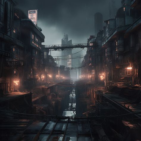 #canal#dystopia#futuristic#cityscape#dark#moody#cyberpunk#steampunk#sci-fi Dark Futuristic City, Futuristic Dystopia, Dark Futuristic, Futuristic Cityscape, Cyberpunk Steampunk, City Kid, Cyberpunk City, Futuristic City, Fresh Design