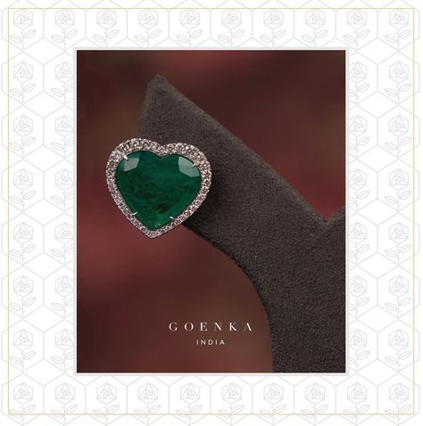 Small Earrings, Heart Earrings, Heart Ring, Heart Shapes, Diamond Earrings, Emerald, The Day, India, On Instagram