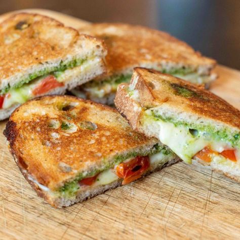 Recipe Arugula, Spicy Grilled Cheese, Cheese Day, Sourdough Sandwich, Arugula Pesto, Best Grilled Cheese, Roasted Walnuts, Grilled Cheese Sandwiches, Cheese Pairings