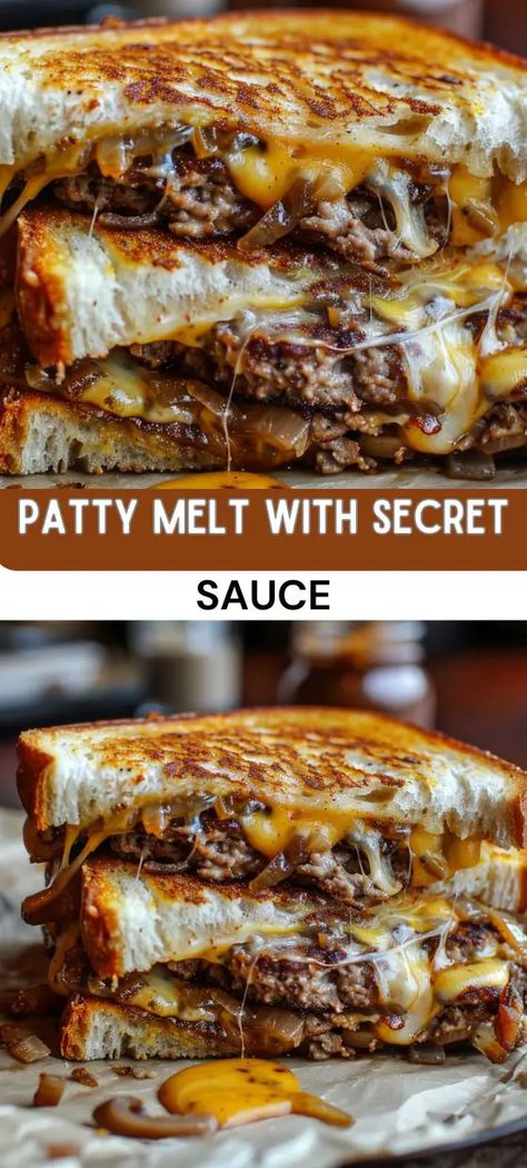 Patty Melt with Secret Sauce Hamburger Patties Meals, Dinner Ideas Hamburger Meat, Sandwich Melts, Patty Melt Recipe, Melt Recipe, Lunch Appetizers, Beef Patties, Classic Sandwich, Patty Melt