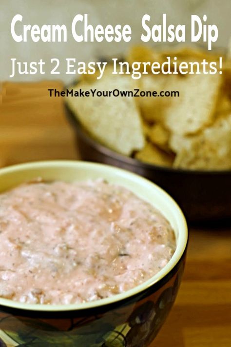 2 Ingredient Cream Cheese Salsa Dip - The Make Your Own Zone Dip With Salsa And Cream Cheese, Taco Dip With Cream Cheese And Salsa, Cream Cheese And Salsa Dip, Easy Salsa Dip, Quick Cream Cheese Dip, Salsa Dip With Cream Cheese, Cream Cheese Dips For Crackers, Cheese Salsa Dip, Camper Recipes