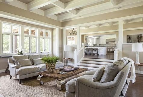 Living Room Addition, Family Room Addition, Sunken Living Room, Living Comedor, Room Additions, Living Room Remodel, Family Room Design, Home Additions, Celebrity Houses