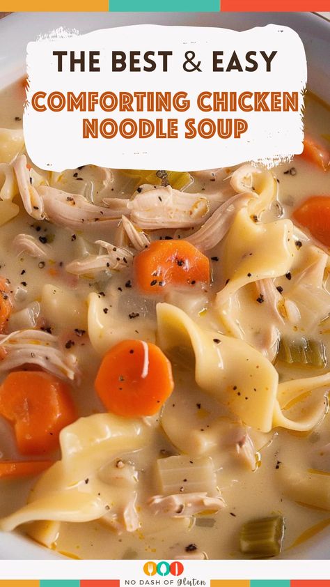 Looking for the perfect cozy meal? This Comforting Chicken Noodle Soup is packed with tender chicken, egg noodles, and a creamy broth that’s full of flavor from thyme, rosemary, and a touch of heavy cream. Ready in just 45 minutes, it’s a simple, comforting soup that’s great for busy weeknights or when you need something warm and soothing. Pin this recipe and enjoy a bowl of comfort! Simple Chicken Noodle Soup, Comforting Chicken Noodle Soup, Creamy Chicken Noodle, Clean Meals, Creamy Chicken Noodle Soup, Soup Recipes Chicken Noodle, Soup Dinner, Supper Recipes, Chopping Block