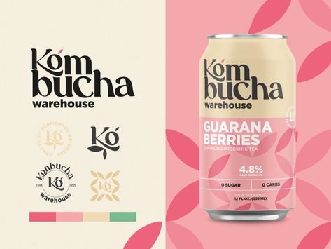 KOMBUCHA Warehouse by Antonio Sierra on Dribbble Kombucha Branding Design, Kombucha Packaging, Kombucha Brands, Tn 3, Modern Brand Identity, Expert Logo, Warehouse Design, Ecommerce Logo, Packaging Designs