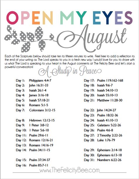 Open My Eyes - August Scripture Writing Plan — A Symphony of Praise August Scripture Writing Plan, September Scripture Writing Plan, September Scripture, Christelike Inspirasie, Devotion Ideas, Bible Writing, Scripture Writing Plan, Turquoise Table, What I Like About You