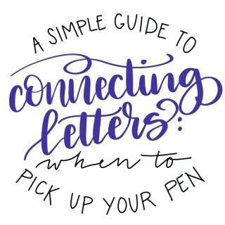 Calligraphy Connecting Letters, Connecting Letters Hand Lettering, Lettering Sheets, Artistic Writing, Brush Script Lettering, Brush Lettering Tutorial, Letters Craft, Learning Calligraphy, Lettering Worksheets