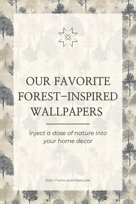 Make your home a cozy haven with the warmth of woodland wallpaper. Perfect for creating a snug winter ambiance. Dive into our post to find your favorite from our roundup of our favorite forest-inspired wallcoverings. Cozy Cabin Wallpaper, Cabin Wallpaper Ideas, Woodland Cottage Interior, Mountain House Wallpaper, Log Wallpaper, Winter Ambiance, Nature Inspired Wallpaper, Cabin Wallpaper, Rustic Powder Room