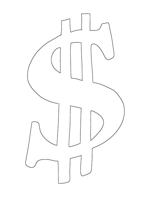 Money Sign Tattoo Stencil, Money Bag Outline, Money Bag Stencil, Dollar Sign Tattoo Design, Money Sign Drawing, Tattoos Stencils Outline, Crip Tattoos, Fun Stencils, Money Sign Tattoo