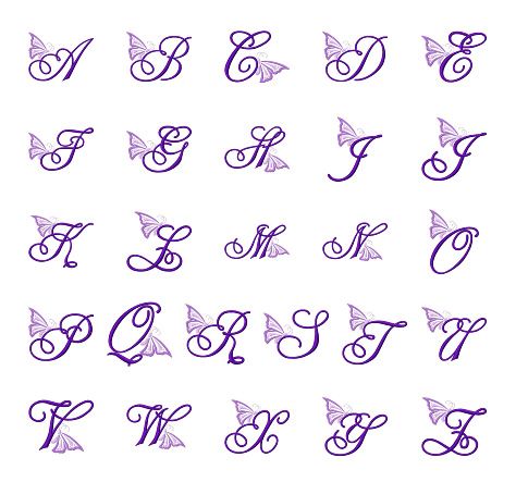 Butterfly Letters Alphabet, Y Letter Tattoo, Pretty Fonts Alphabet, Butterfly Alphabet, Hand Embroidery Letters, Fonts Embroidery, Tattoo Fonts Alphabet, Alphabet Tattoo Designs, Tattoo Lettering Styles