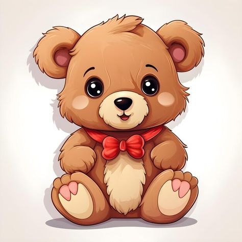 Photo cute amp adorable teddy bear with ... | Premium Photo #Freepik #photo Drawing Pictures, Bear Drawing, Teddy Bear Pictures, Photo Cute, Bear Illustration, Bear Pictures, Face Expressions, Card Banner, Poster Invitation