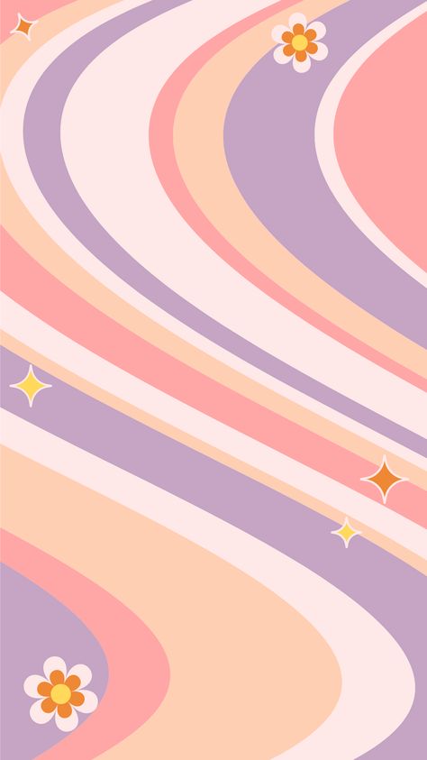 Pattern Background Pastel, Groovy Pink Aesthetic, Retro Flower Background, Groovy Retro Background, Cute Groovy Wallpapers, Groovy Iphone Wallpaper Aesthetic, Groovy Pastel Aesthetic, Retro Colorful Aesthetic, Groovy Aesthetic Background