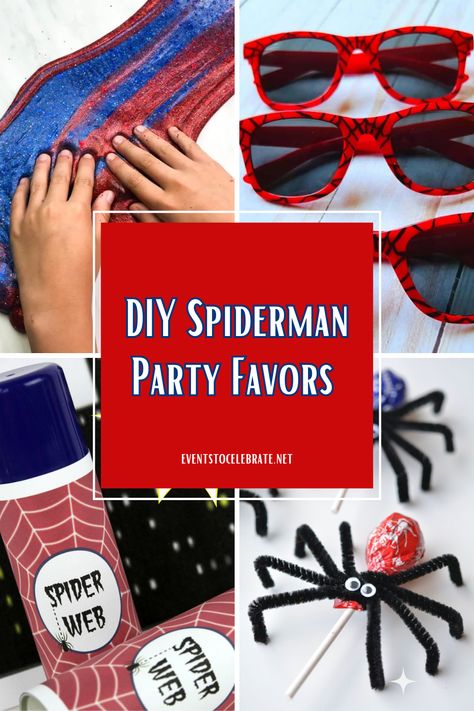 Spidey And Friends Party Favors, Spider Man Birthday Party Favors, Spiderman Party Favors Diy, Spiderman Birthday Favors, Diy Spidey Birthday Decor, Spidey And His Amazing Friends Birthday Activities, Miles Morales Party Favors, Spiderman Party Favor Ideas, Spiderman Goody Bag Ideas