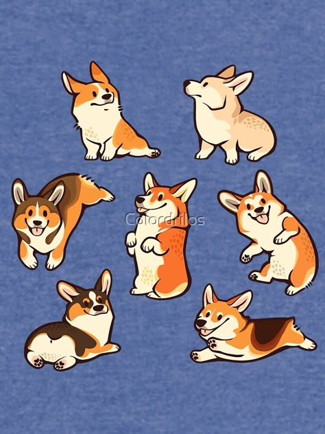 Corgi Doodle, Corgi Cartoon, Corgi Drawing, Cute Dog Cartoon, Cute Corgi Puppy, Corgi Art, Puppy Drawing, Mobile App Design Inspiration, Food Illustration Art