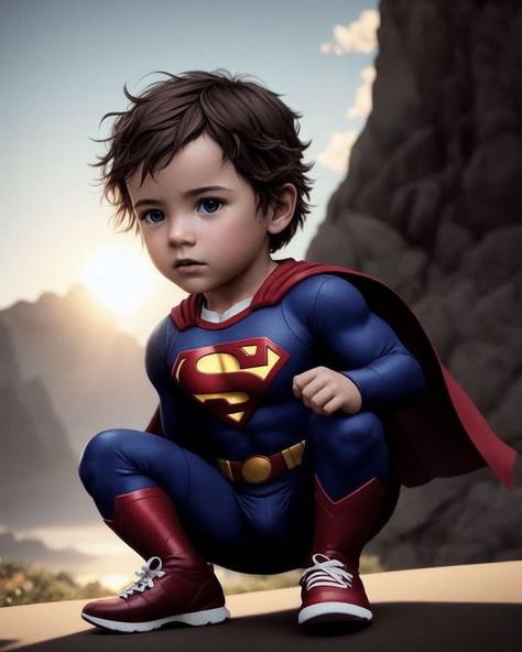 Cartoon Super Hero, Superman Images, Superman Baby, Baby Avengers, Baby Spiderman, Kids Hero, Cartoon Monkey, Superman Art, Cute Images For Dp