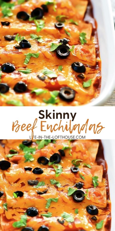 Enchiladas Low Carb, Life In The Lofthouse, Mexican Enchiladas, Enchiladas Healthy, Beef Enchilada Recipe, Ground Beef Enchiladas, Low Fat Dinner, Food Beef, Healthy Ground Beef