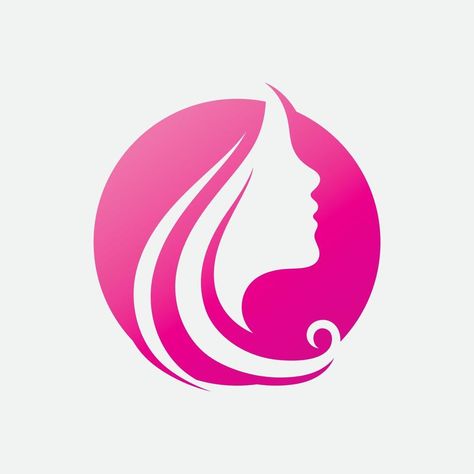 Hair Label Design, Girl Symbol, Hair Logo Design, Wallpaper Iphone Quotes Backgrounds, Spa Logo, Download Hair, Hair Logo, Logo Design Inspiration Branding, Face Icon