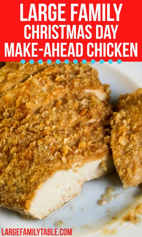 Big Family Make-Ahead Christmas Day Chicken | Freezable Large Family Holiday Meals - Large Family Table Large Family Table, Large Group Meals, Large Family Meals, Turkey Dishes, Holiday Meals, Family Table, Freezer Cooking, Cultural Celebration, Make Ahead Meals