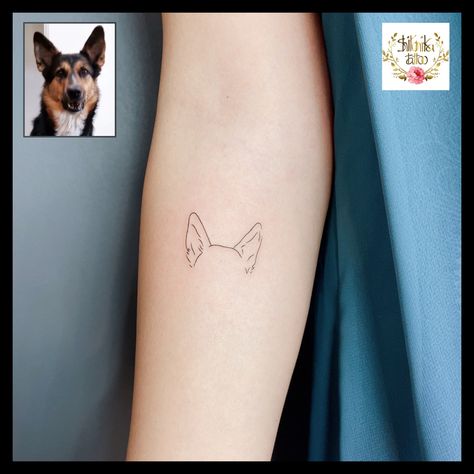 #dogtattoo #pettattoo #dogears #dogeartattoo Dog Ear Tattoo, Ears Tattoo, Dog Ears, Dog Ear, Dog Tattoo, Animal Tattoos, Ear Tattoo, Tattoo Ideas, Tattoos