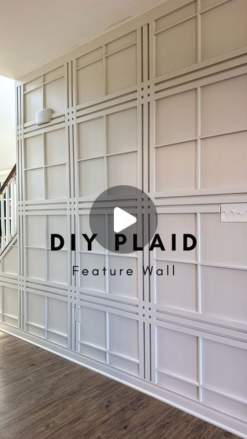 Ashley Brandfass on Instagram: "…AND I don’t even think I like it 🙈   What do you guys think?! Does it need some art or should I leave it the way it is?   Comment DETAILS and I’ll send you a list of everything I used for this DIY Plaid Wall but below is a breakdown.  ➡️ I used 1x2” primed pine pieces from @loweshomeimprovement  ➡️ Bondo glazing putty for the nail holes and sanded with 220 grit ➡️ @wagnerspraytech Homeright paint sprayer. I wouldn’t recommend this sprayer for a big room but it was perfect for this one wall. ➡️ I used Agreeable grey by @sherwinwilliams for the color to match the rest of my walls in the main room" Diy Plaid Wall, Painted Plaid Wall, Agreeable Grey, Diy Plaid, Plaid Wall, Plaid Diy, Big Room, Agreeable Gray, Wall Trim