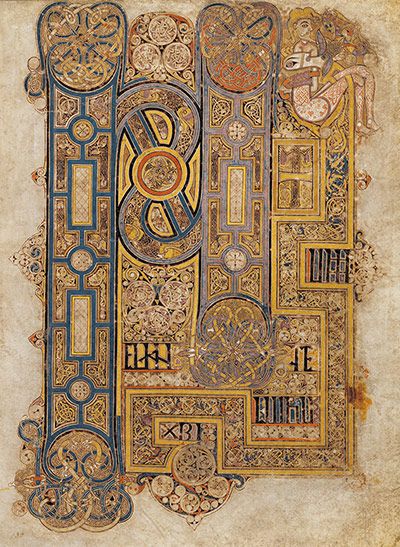 The Book of Kells - in pictures The Book Of Kells, Illustration Art Nouveau, Gospel Of Mark, Book Of Kells, Art Ancien, Book Of Hours, Medieval Manuscript, Illuminated Letters, Celtic Art