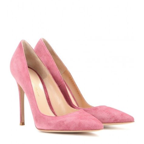 Gianvito Rossi Suede Pumps ($535) ❤ liked on Polyvore Suede Pumps Outfit, Pink Shoes Heels, Pink Suede Shoes, Gianvito Rossi Heels, Pink Suede Pumps, Pumps Outfit, Shoes Pumps Heels, Rossi Shoes, Suede Leather Shoes