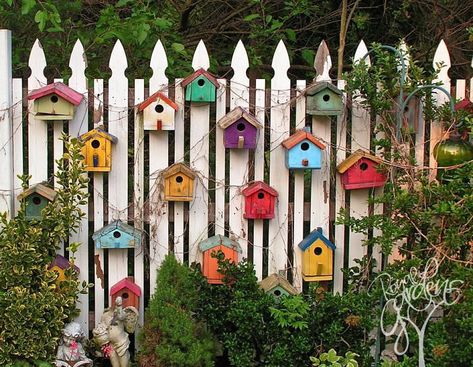 Taman Diy, Jardim Diy, Fence Art, White Picket Fence, Fence Decor, Backyard Fences, Picket Fence, Garden Fencing, The Fence