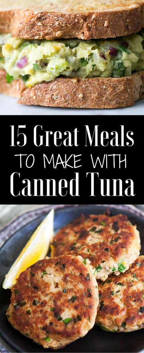 Tuna Dinner Recipes, Tuna Dinner, Tuna Fish Recipes, Canned Tuna Recipes, Tuna Patties, Great Meals, Healthy Food Habits, Healthy Food Menu, Tuna Salad Recipe