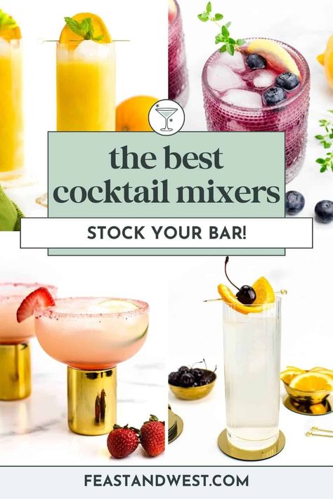 Making amazing cocktails at home has never been easier, and with these 9 Must-Have Cocktail Mixers, you’ll be a mixologist in no time! Homemade Cocktail Mixers, Alcohol Mixers, Basic Cocktails, Amazing Cocktails, Cocktails At Home, Homemade Cocktails, Cocktail Bitters, Cocktail Mixers, Drink Mixer