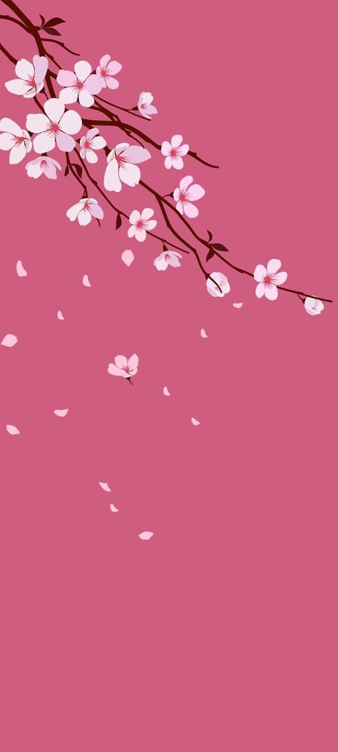 Sakura Flower Wallpaper Anime Art, Cherry Blossom Art Wallpaper, Sakura Wallpaper Blossoms, Wallpapers Rosa, Sakura Painting, Wallpaper Backdrop, Floral Walls, Sakura Wallpaper, Frame Foto