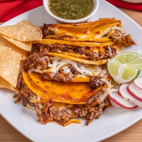 Quesabirria Tacos Recipe, Barrio Tacos, Quesabirria Tacos, Slow Cooked Meat, Beef Cheeks, Mexican Tacos, Clam Recipes, Soft Tacos, Taco Recipes